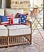 Color:Multi - Image 5 - Summer Shop Collection Embroidered Americana Pineapple Print Hoop Indoor/Outdoor Throw Pillow