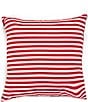Color:Multi - Image 2 - Summer Shop Collection Indoor/Outdoor Star & Stripes Embroidered Reversible Throw Pillow