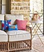 Color:Multi - Image 5 - Summer Shop Collection Indoor/Outdoor Star & Stripes Embroidered Reversible Throw Pillow