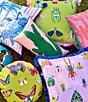 Southern Living Summer Shop Collection Insect Indoor/Outdoor Fringe Trim Pillow, Color:Purple/Multi - Image 3