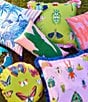 Southern Living Summer Shop Collection Insect Indoor/Outdoor Fringe Trim Pillow, Color:Green Multi - Image 3