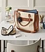 Southern Living Airplane Print Tech Organizer, Color:Black/Tan - Image 4