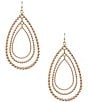 Southern Living Textured Teardrop Orbital Drop Earrings, Color:Gold - Image 1