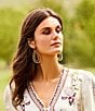 Southern Living Textured Teardrop Orbital Drop Earrings, Color:Gold - Image 3