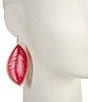 Southern Living Thread Wrapped Leaf Finding Drop Earrings - Image 4