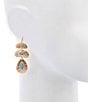 Southern Living Turquoise Hammered Multi Shape Metal Drop Earrings - Image 2