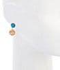 Southern Living Turquoise Reconstituted Stud Open Scroll Bead Drop Earrings - Image 2