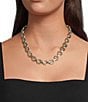 Southern Living Two Tone Link Collar Necklace - Image 1