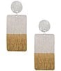 Southern Living Two Tone Rectangle Drop Earrings - Image 1