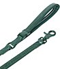 Color:Ivy - Image 2 - Vegan Croco Leather Leash with Waste Bag Carrier