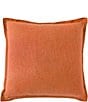 Color:Adobe - Image 1 - Velvet & Linen Reversible Oversize Square Pillow