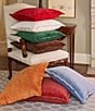 Southern Living Velvet & Linen Reversible Oversize Square Pillow, Color:Adobe - Image 5