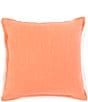 Color:Peach Pink - Image 1 - Velvet & Linen Reversible Oversize Square Pillow