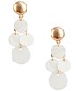Southern Living White Shell Multi Disc Kite Drop Earrings - Image 1