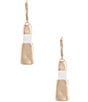 Color:Gold/White - Image 1 - White Wrap Stick Drop Earrings