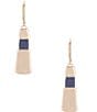 Color:Gold/Navy - Image 1 - White Wrap Stick Drop Earrings