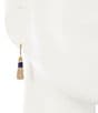 Color:Gold/Navy - Image 2 - White Wrap Stick Drop Earrings
