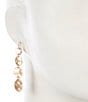 Southern Living Wobbly Metal Graduating Disc Linear Earrings, Color:Gold - Image 2