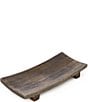 Color:Brown - Image 1 - Wood Rectangle Footed Platter