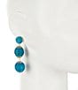 Color:Turquoise - Image 2 - Woven Ball Drop Earrings