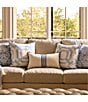 Southern Living Woven Gazebo Trellis Decorative Square Pillow, Color:Spa Blue - Image 2