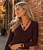 Southern Living x Barse Harvest Golden Bronzite And Mookaite Drop Earrings - Image 4