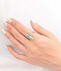 Southern Living x Barse Saguaro Cactus Turquoise Statement Ring - Image 3