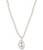 Southern Living x Barse Turquoise Magnesite and Shell Drift Convertible Long Pendant Necklace - Image 1