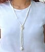 Southern Living x Barse Turquoise Magnesite and Shell Drift Convertible Long Pendant Necklace - Image 3