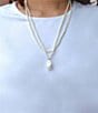 Southern Living x Barse Turquoise Magnesite and Shell Drift Convertible Long Pendant Necklace - Image 5