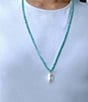 Southern Living x Barse Turquoise Magnesite and Shell Drift Convertible Long Pendant Necklace - Image 2