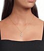 Southern Living x Borrowed & Blue Delicate Three Drop Cubic Zirconia Short Pendant Necklace - Image 1