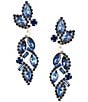 Southern Living x Borrowed & Blue Marquis Rhinestone Statement Drop Earrings - Image 1