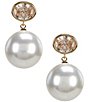 Southern Living x Borrowed & Blue Rhinestone and Pearl Drop Earrings - Image 1