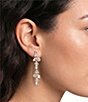 Southern Living x Borrowed & Blue Stone Flower Linear Earrings - Image 2