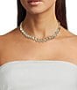 Southern Living x Borrowed & Blue Stone Leaf Collar Necklace - Image 2