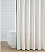 Color:Hunter Green - Image 1 - x GordonDunning Stratton Velvet Trimmed Waffle Shower Curtain