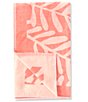 Color:Coral - Image 2 - x Nellie Howard Ossi Collection Coral Leaf Beach Towel