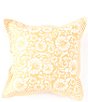 Color:Yolk Yellow - Image 2 - x Nellie Howard Ossi Collection Indoor/Outdoor Floral Flanged Pillow