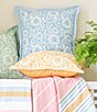 Color:Cerulean Blue - Image 3 - x Nellie Howard Ossi Collection Indoor/Outdoor Floral Flanged Pillow