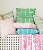 Color:Pink/Green - Image 3 - x Nellie Howard Ossi Collection Indoor/Outdoor Floral Stripe Pillow