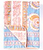 Color:Multi - Image 3 - x Nellie Howard Ossi Collection Quilted Block Print Reversible Picnic Blanket