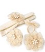 Color:Natural - Image 2 - x Nellie Howard Ossi Collection Sinamay Flower Napkin Rings, Set of 4