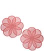 Color:PINK - Image 2 - x Nellie Howard Ossi Collection Sinamay Flower Placemat, Set of 2