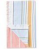 Color:Pink/Multi - Image 2 - x Nellie Howard Ossi Collection Striped & Fringed Pareo Beach Towel