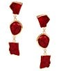 Southern Organic Stone Drop Linear Earrings - Image 1