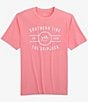 Color:Geranium Pink - Image 1 - Across The Chest Skipjack Short Sleeve T-Shirt