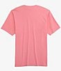 Color:Geranium Pink - Image 2 - Across The Chest Skipjack Short Sleeve T-Shirt