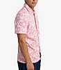 Color:Geranium Pink - Image 3 - Beachcast Floral Print Short Sleeve Woven Shirt