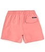 Color:Geranium Pink - Image 2 - Little/Big Boys 4-16 Solid Tide Swim Trunks